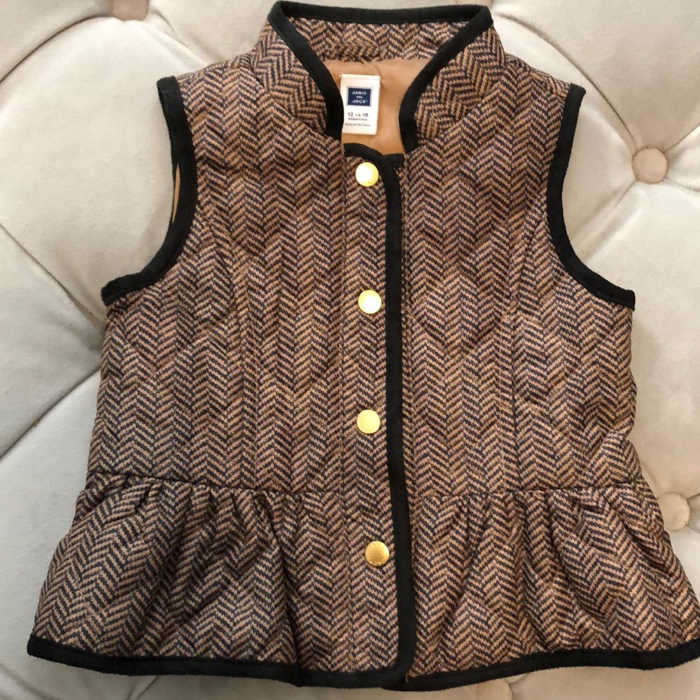 Janie and Jack equestrian vest- sz 12-18 months